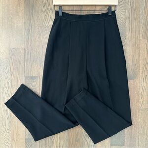 Vintage Jaeger High Rise Pleated Slim Leg Trouser Pant in Black Size 10 / M